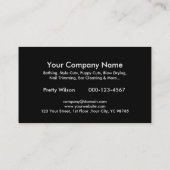 Faux Gold Poodle Pet Grooming Service Visitekaartje (Achterkant)