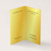 Faux Gold Professional Elegant modern monogram Visitekaartje (Binnen)
