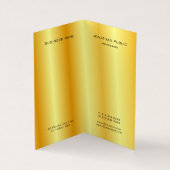 Faux Gold Professional Elegant modern monogram Visitekaartje (Binnen)