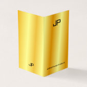 Faux Gold Professional Elegant modern monogram Visitekaartje (Buitenkant)