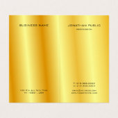 Faux Gold Professional Elegant modern monogram Visitekaartje (Binnenkant ongevouwen)