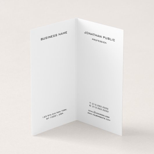 Faux Gold Professional Elegant modern monogram Visitekaartje (Binnen)