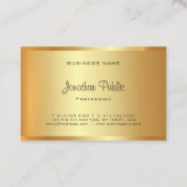 Faux Gold Professional Handgeschreven Monogram Mod Visitekaartje (Achterkant)