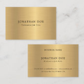 Faux Gold Professional Minimalist Elegant Sjabloon Visitekaartje (Voorkant / Achterkant)