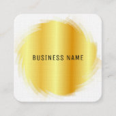 Faux Gold Professional Modern Elegant Sjabloon Vierkante Visitekaartje (Voorkant)