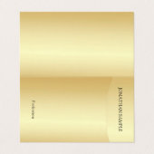Faux Gold Professional Modern Elegant Sjabloon Visitekaartje (Buitenkant ongevouwen)