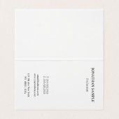 Faux Gold Professional Modern Elegant Sjabloon Visitekaartje (Binnenkant ongevouwen)