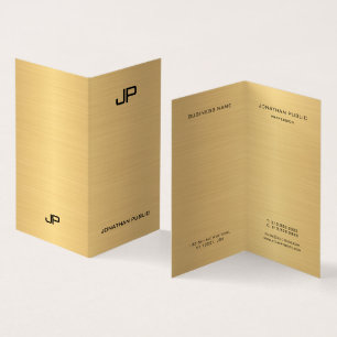 Faux Gold Professional Modern Monogram Elegant Visitekaartje