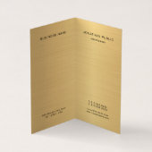 Faux Gold Professional Modern Monogram Elegant Visitekaartje (Binnen)