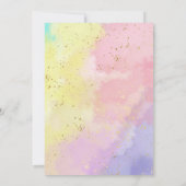 Faux Gold Rainbow Butterflies Girl Baby shower Kaart (Achterkant)