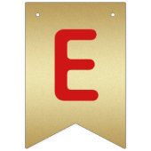 Faux Gold & Red Merry-kerst Vlaggetjes (Tweede vlag)