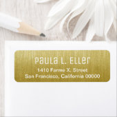 faux Gold return address label (Insitu)
