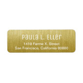 faux Gold return address label (Voorkant)