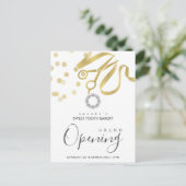 FAUX GOLD RIBBON CUTTING GRAND OPENING INVITATION BRIEFKAART (Staand voorkant)