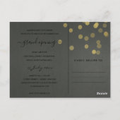 FAUX GOLD RIBBON CUTTING GRAND OPENING INVITATION BRIEFKAART (Achterkant)