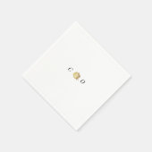 Faux gold roos zwart-wit, minimalistisch huwelijk servet (Hoek)