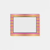 Faux Gold, roze en Oranje metaalstrips Post-it® Notes (Voorkant)