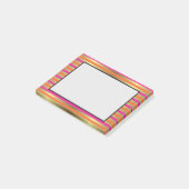 Faux Gold, roze en Oranje metaalstrips Post-it® Notes (Schuin)
