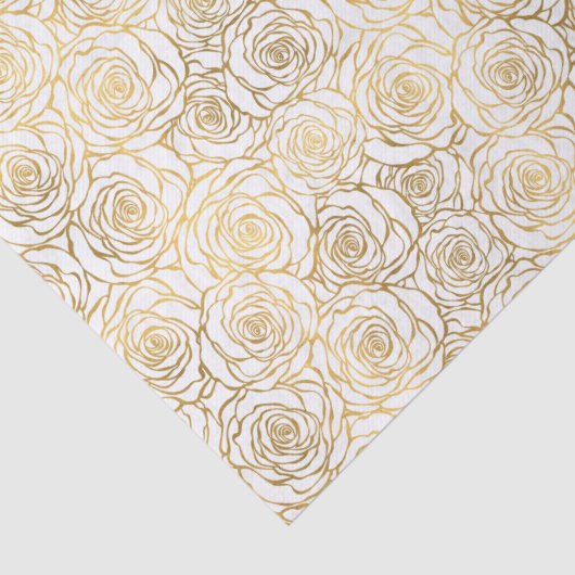 Faux Gold-Rozen Tissuepapier (Detail)