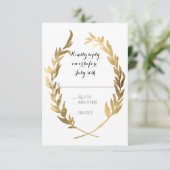 Faux Gold RSVP Laurel krans Olive Leaf Branch (Staand voorkant)
