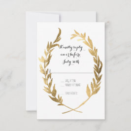 Faux Gold RSVP Laurel krans Olive Leaf Branch