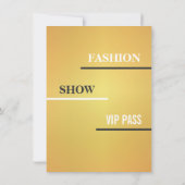 Faux Gold Runway Mode Show Birthday Party Kaart (Achterkant)