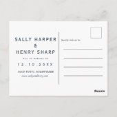 Faux gold save the date botanisch Briefkaart (Achterkant)