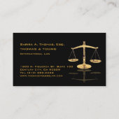 FAUX GOLD SCALE/ATTORNEY/DIY BACKGROUOND VISITEKAARTJE (Achterkant)