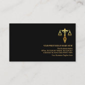 Faux Gold Scale of Justice Legal Attorney Visitekaartje (Achterkant)
