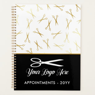 Faux Gold Schaar Logo Haar Stylist Afspraak Planner