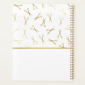 Faux Gold Schaar Logo Stylist Afspraak Planner (Achterkant)