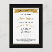 Faux Gold School Class Reunion Save the Date Aankondigingskaart (Voorkant)