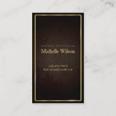 Faux Gold Scissors Hair Stylist Salon Visitekaartje (Achterkant)