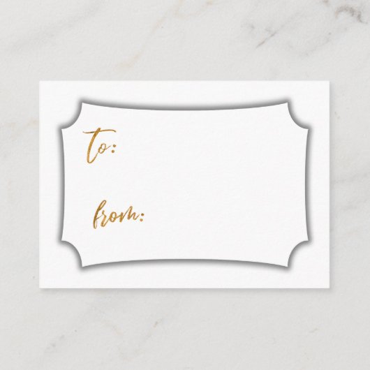 Faux Gold Script Display Vrijgezellenfeest Cadeauk Informatiekaartje (Achterkant)