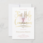 Faux Gold script First Heilige Communie Kaart (Voorkant)