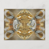 Faux Gold Script met prettig kerstfeest Briefkaart (Voorkant)