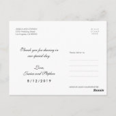Faux Gold Script Modern Love Bedankt White Briefka Briefkaart (Achterkant)