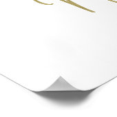 Faux Gold Script Typografie | Stil nacht Poster (Hoek)