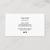 Faux Gold Seamstress Calling Card Contactkaartje (Achterkant)