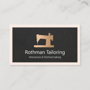 Faux Gold Seamstress Calling Card Contactkaartje
