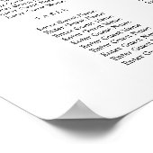 Faux Gold Seating Chart Poster (Hoek)