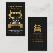 Faux Gold Semi Truck Granite Texking Visitekaartje (Voorkant / Achterkant)
