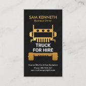 Faux Gold Semi Truck Granite Texking Visitekaartje (Voorkant)