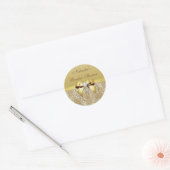 Faux Gold Sequins Bow Diamond Vrijgezellenfeest Ronde Sticker (Envelop)