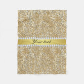 Faux Gold Sequins en Diamonds Fleece Deken (Voorkant)