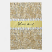 Faux Gold Sequins en Diamonds Theedoek (Verticaal)