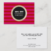 Faux Gold Sequins Gestreepte Mode & Beauty Coupon (Voorkant / Achterkant)