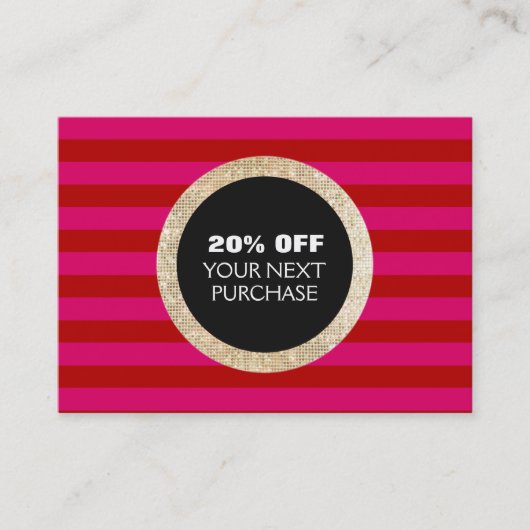 Faux Gold Sequins Gestreepte Mode & Beauty Coupon (Voorkant)