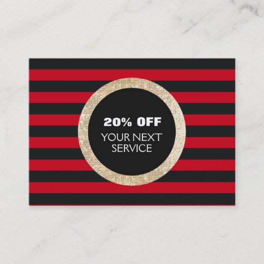 Faux Gold Sequins Haar Salon Kortingsbon 3 Kortingskaartje (Voorkant)