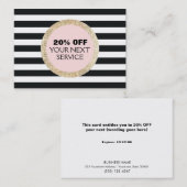 Faux Gold Sequins Klantenkorting Coupon (Voorkant / Achterkant)